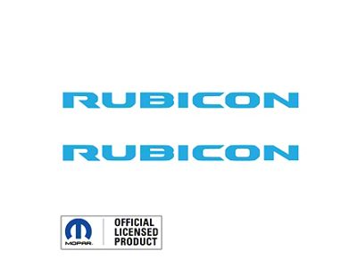 RUBICON Hood Graphic; Light Blue (18-25 Jeep Wrangler JL)