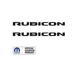 RUBICON Hood Graphic; Matte Black (18-25 Jeep Wrangler JL)
