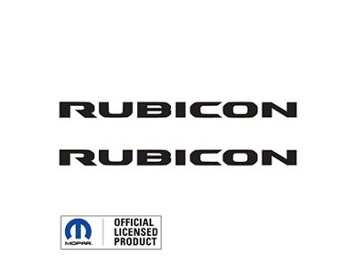 RUBICON Hood Graphic; Matte Black (18-25 Jeep Wrangler JL)