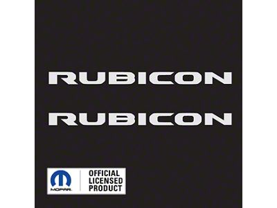 RUBICON Hood Graphic; Matte White (18-25 Jeep Wrangler JL)