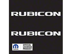 RUBICON Hood Graphic; Matte White (07-18 Jeep Wrangler JK)