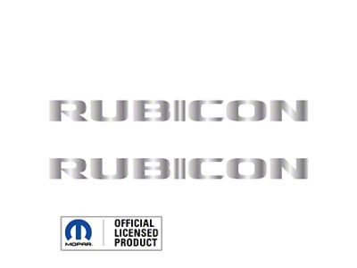 RUBICON Hood Graphic; Metallic Silver (07-18 Jeep Wrangler JK)