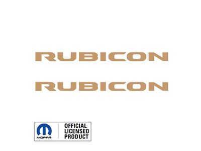 RUBICON Hood Graphic; Tan/Beige (18-25 Jeep Wrangler JL)
