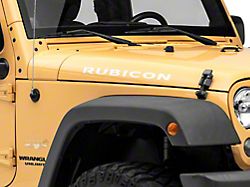 Jeep Licensed by RedRock Rubicon Hood Logo; Silver (07-18 Jeep Wrangler JK)