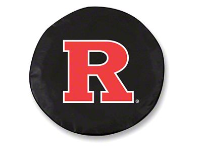 Rutgers University Spare Tire Cover with Camera Port; Black (18-25 Jeep Wrangler JL)