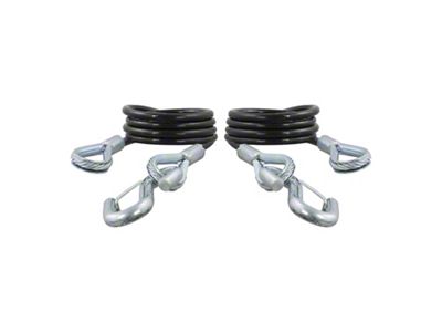 Safety Cables with Snap Hooks; 43-7/8-Inch; 3,500 lb.