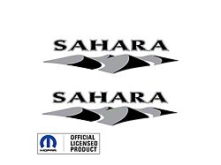 SAHARA Dunes Side Logo; Gray/Black (07-26 Jeep Wrangler JK & JL)
