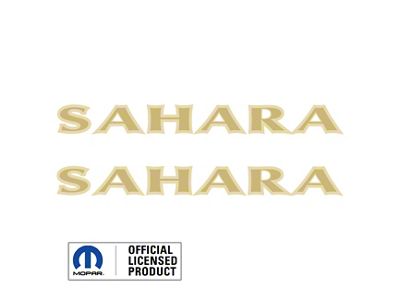 SAHARA Hood Decal; Tan/Dark Tan (07-25 Jeep Wrangler JK & JL)