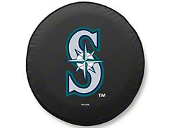 Seattle Mariners Spare Tire Cover; Black (76-18 Jeep CJ7, Wrangler YJ, TJ & JK)