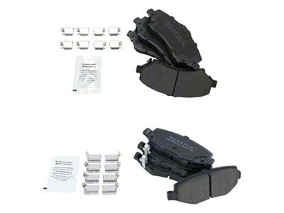 Semi-Metallic Brake Pads; Front and Rear (07-18 Jeep Wrangler JK)