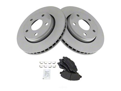 Semi-Metallic Brake Rotor and Pad Kit; Front (07-18 Jeep Wrangler JK)