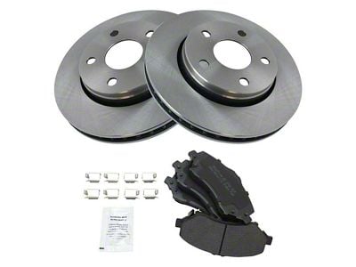 Semi-Metallic Brake Rotor and Pad Kit; Front (07-18 Jeep Wrangler JK)