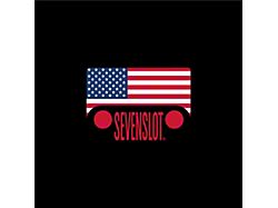 Seven Slot American Flag Jeep Grille Spare Tire Cover with Camera Port; Black (18-25 Jeep Wrangler JL)