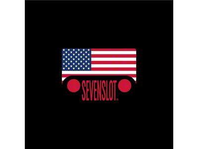 Seven Slot American Flag Jeep Grille Spare Tire Cover with Camera Port; Black (18-25 Jeep Wrangler JL)