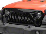 American Modified Shark Grille; Glossy Black (18-25 Jeep Wrangler JL)