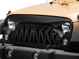 American Modified Shark Grille; Matte Black (07-18 Jeep Wrangler JK)