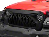 American Modified Shark Grille; Matte Black (18-25 Jeep Wrangler JL)