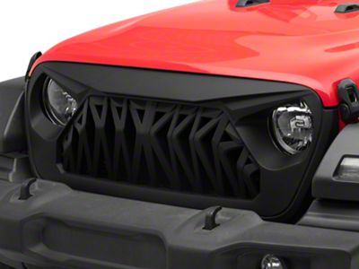 American Modified Shark Grille; Matte Black (18-25 Jeep Wrangler JL)