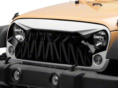 American Modified Shark Grille; White and Black (07-18 Jeep Wrangler JK)