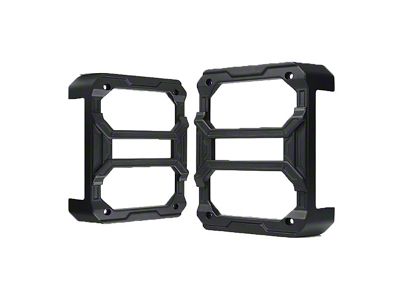Shield Series Tail Light Guards; Black (07-18 Jeep Wrangler JK)