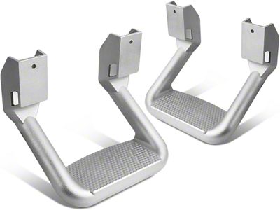 Side Hoop Steps; Silver (Universal; Some Adaptation May Be Required)