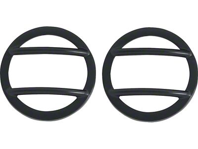 Side Marker Light Covers; Gloss Black (07-18 Jeep Wrangler JK)