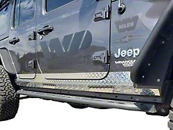 Side Plates; Aluminum Diamond Plate (18-25 Jeep Wrangler JL 4-Door)
