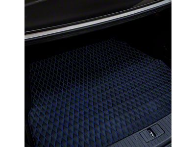 Single Layer Diamond Cargo Mat; Black and Black Stitching (18-25 Jeep Wrangler JL 4-Door)