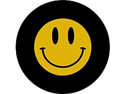 Smiley Face Spare Tire Cover with Camera Cutout; Black (18-26 Jeep Wrangler JL)