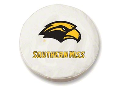 Southern Mississippi University Spare Tire Cover with Camera Port; White (18-25 Jeep Wrangler JL)