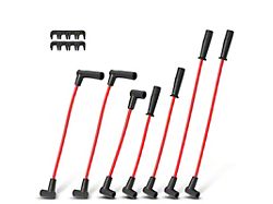 Spark Plug Wires; Set of 8; Red (91-99 4.0L Jeep Wrangler YJ & TJ)