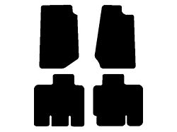 Sport Touring Cutpile Front and Rear Floor Mats; Black (14-18 Jeep Wrangler JK 4-Door)