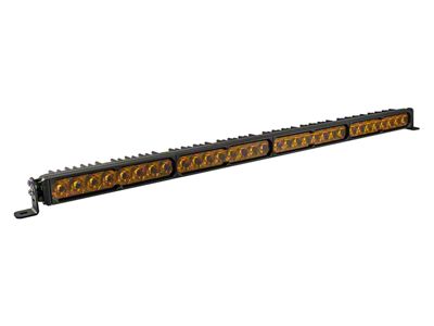 SS40 Pro Single Row LED Light Bar with Amber Backlight; Yellow Driving (Universal; Some Adaptation May Be Required)