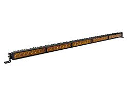SS50 Pro Single Row LED Light Bar with Amber Backlight; Yellow Flood (Universal; Some Adaptation May Be Required)