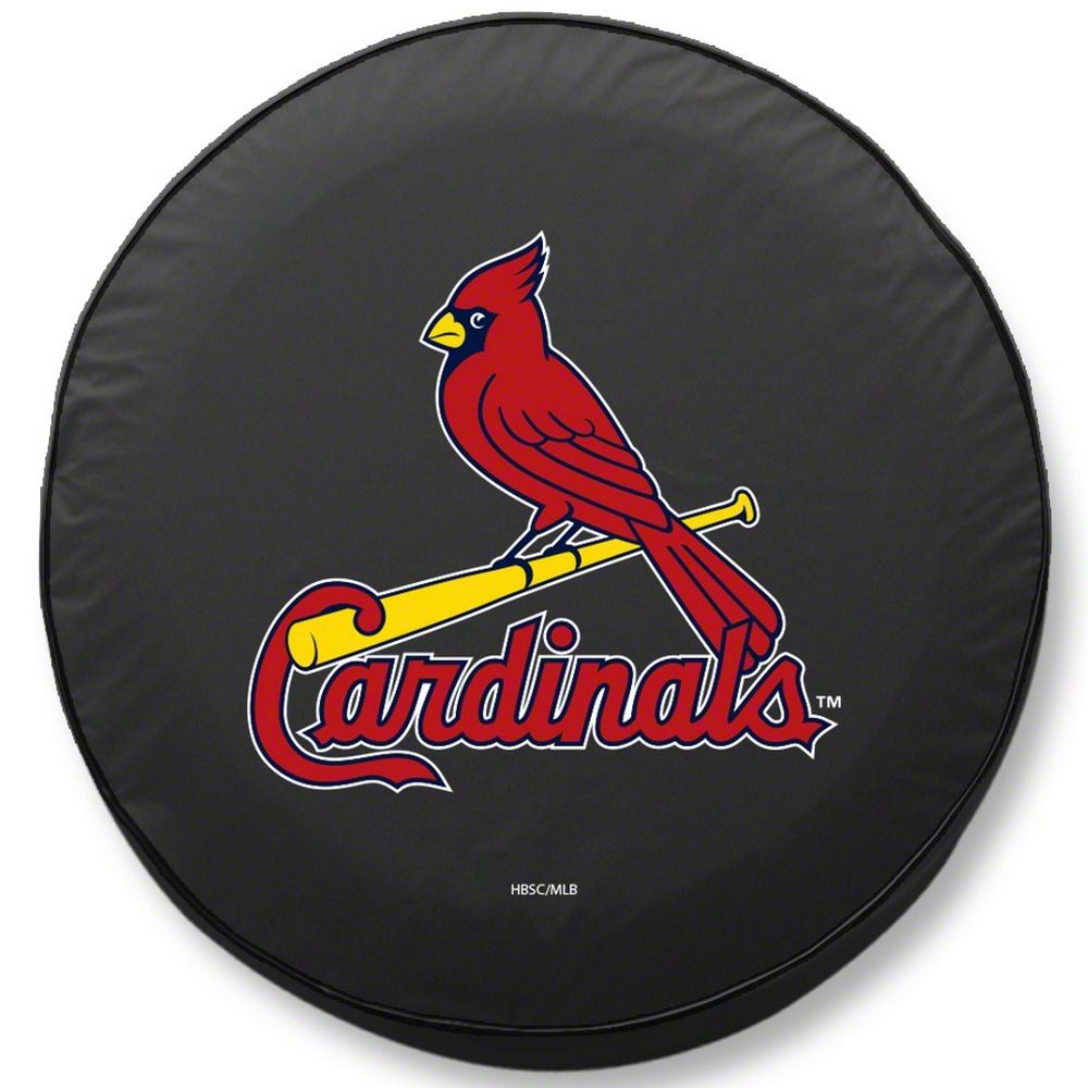 Jeep Wrangler St. Louis Cardinals Spare Tire Cover; Black (7618 Jeep