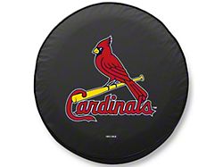 St. Louis Cardinals Spare Tire Cover with Camera Port; Black (18-25 Jeep Wrangler JL)