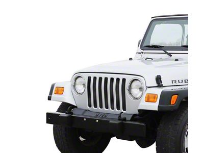 Stainless Steel Billet Grille Overlay; Black (97-06 Jeep Wrangler TJ)