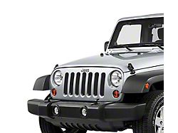 Stainless Steel Billet Grille Overlay; Black (07-18 Jeep Wrangler JK)