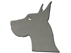 Stainless Steel Emblem; Great Dane Head (Universal; Some Adaptation May Be Required)