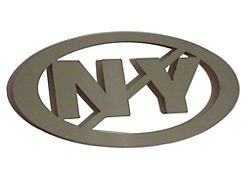 Stainless Steel Emblem; NO NY (Universal; Some Adaptation May Be Required)