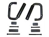 Steel Front Grab Handles; Textured Black (07-18 Jeep Wrangler JK)