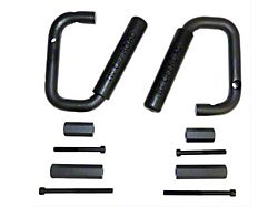 Steel Front Grab Handles; Textured Black (07-18 Jeep Wrangler JK)