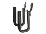 Steel Front Grab Handles; Textured Black (97-06 Jeep Wrangler TJ)
