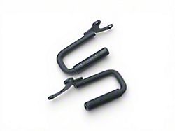 Steel Front Grab Handles; Textured Black (87-95 Jeep Wrangler YJ)