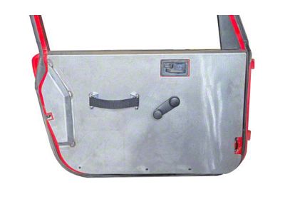Steel Interior Door Panels; Raw (97-06 Jeep Wrangler TJ w/ Full Doors)