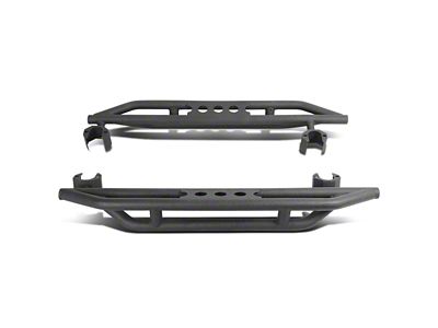 Step Nerf Bar; Rock Crawler; 2-Door; Black (07-16 Jeep Wrangler JK)