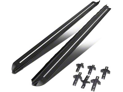 4.50-Inch Running Boards; Black (07-18 Jeep Wrangler JK 4-Door)