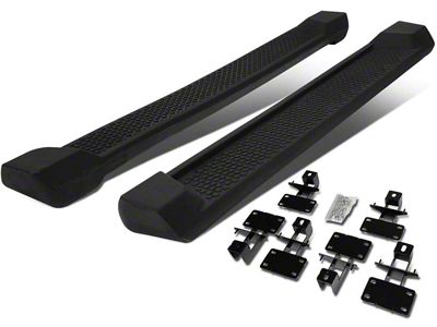 Step Nerf Bar; 4-Door; 4.50-Inch; Black (18-19 Jeep Wrangler JL)