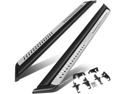 4-Inch Drop Side Step Bars; Textured Black (18-25 Jeep Wrangler JL 4-Door)