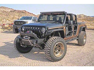 Stubby Front Bumper; Textured Black (18-25 Jeep Wrangler JL)